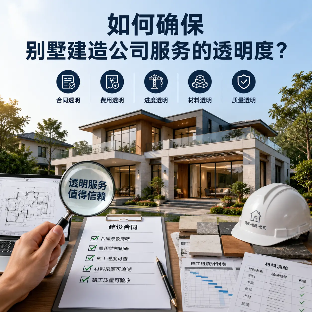 在 从江 如何确保别墅建造公司服务的透明度？