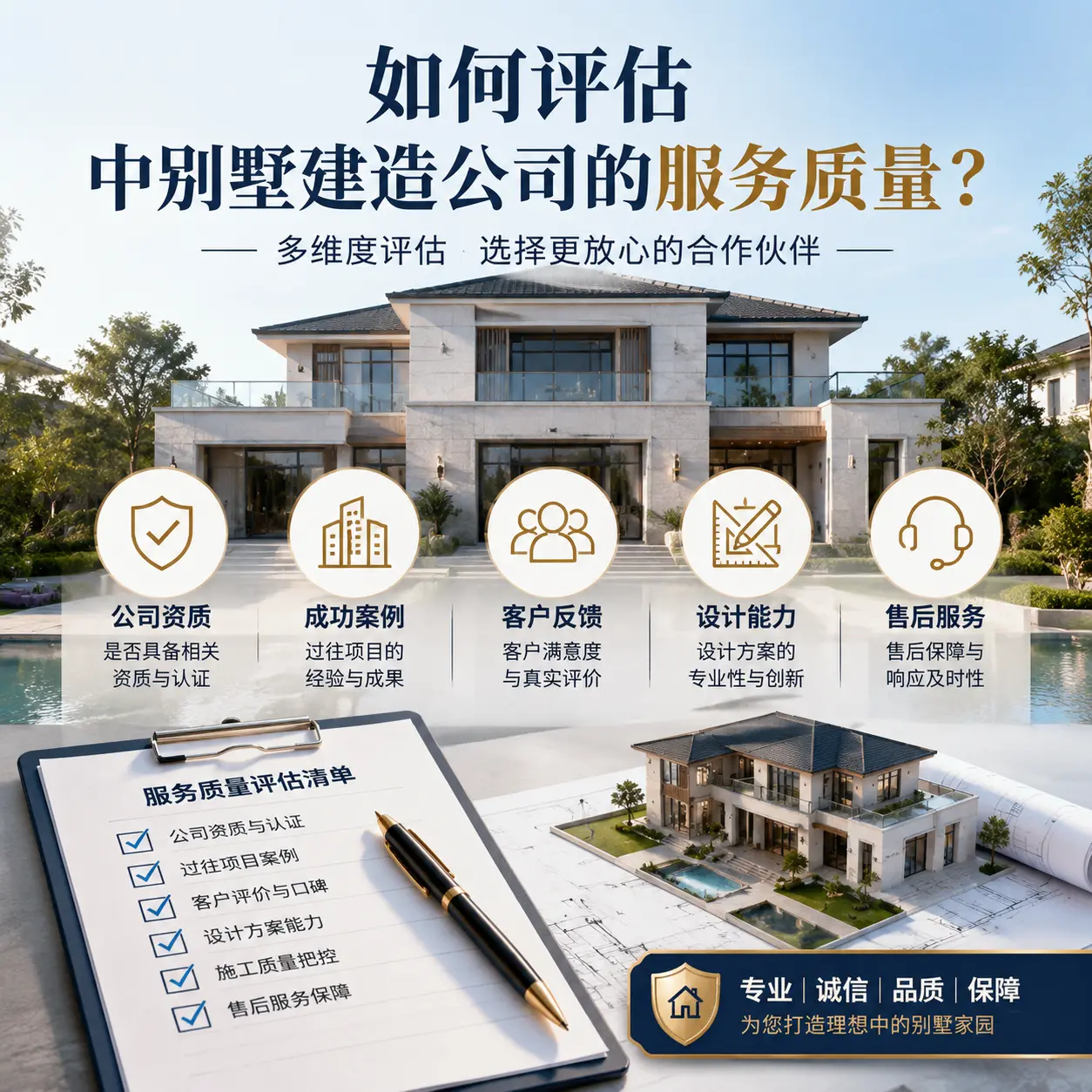 如何评估 从江 中别墅建造公司的服务质量？