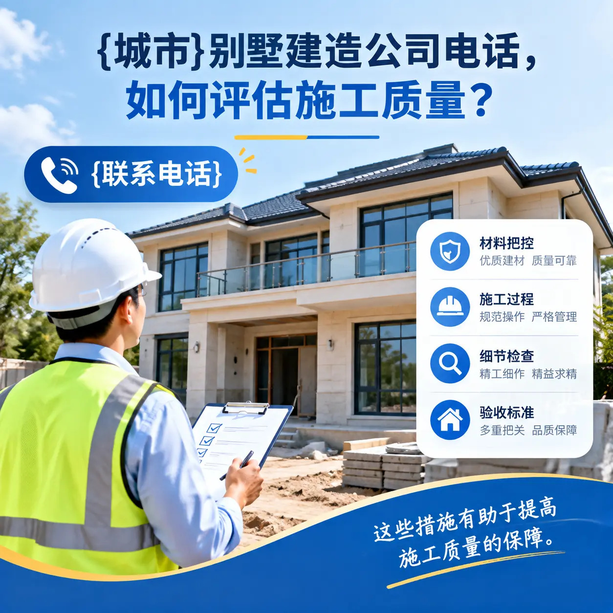 从江别墅建造公司电话,如何评估施工质量?