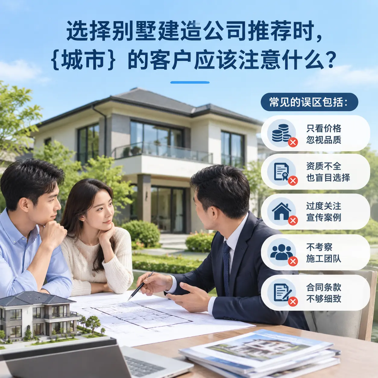 选择别墅建造公司推荐时，从江 的客户应该注意什么？
